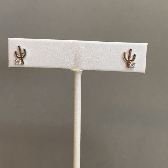 Sterling silver saguaro earrings - Picture 3 of 7